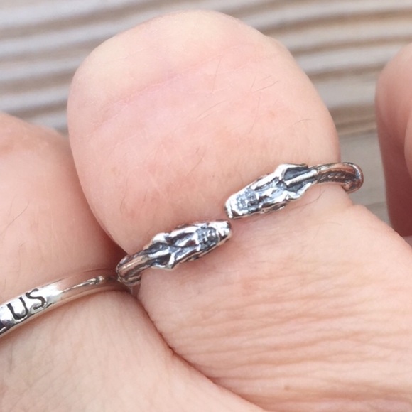 Dragon ring adjustable solid .925 sterling silver Fits size 6 - 9 made in USA - Picture 3 of 7